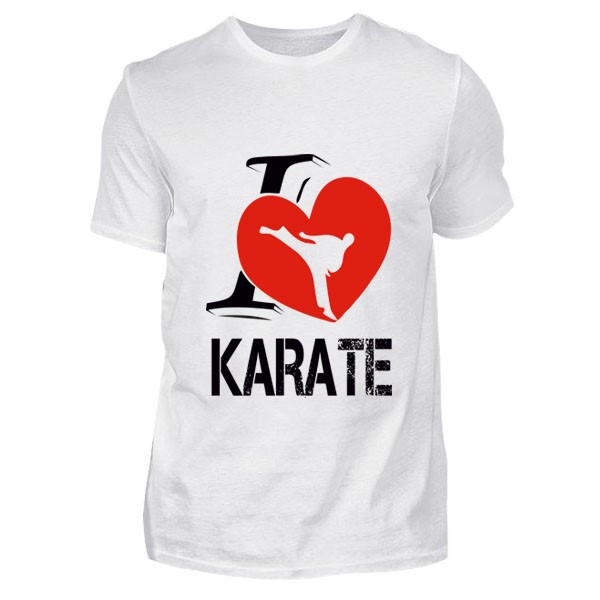I Love Karate Tişört, spor tişörtleri, spor temalı tişörtler